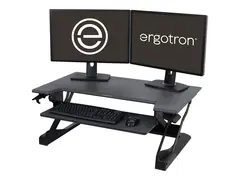 Ergotron WorkFit-TL - St&#229;ende skrivebordomformer gr&#229; - svart sokkel
