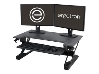 Ergotron WorkFit-TL - St&#229;ende skrivebordomformer gr&#229; - svart sokkel