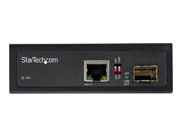 StarTech.com Industrial Fiber to Ethernet Media Converter, 1Gbps S...