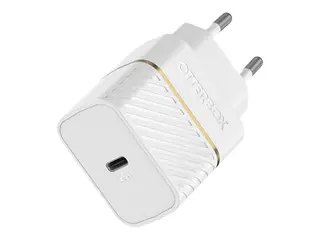 OtterBox Wall Charger - Strømadapter - 20 watt 3 A - PD 3.0, USB BC 1.2 (USB-C) - skystøvhvit