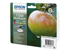 Epson T1295 Multipack - 4-pack 32.2 ml - svart, gul, cyan, magenta - original - blære med RF/lyd-alarm - blekkpatron - for Stylus SX230, SX235, SX430, SX438; WorkForce WF-3010, 3520, 3530, 3540, 7015, 7515, 7525