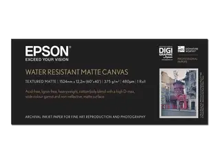 Epson Water Resistant Matte Canvas - Matt 465 mikroner - Roll (152.4 cm x 12.2 m) - 375 g/m² - 1 rull(er) lerretspapir - for Stylus Pro 11880; SureColor SC-P20000