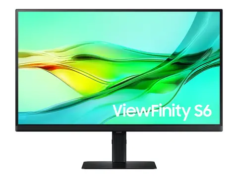 Samsung ViewFinity S6 S27D602USU - S60UD Series LED-skjerm - USB - 27" - 2560 x 1440 QHD @ 100 Hz - IPS - 350 cd/m² - 1000:1 - HDR10 - 5 ms - HDMI, 2xDisplayPort, USB-C - svart