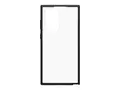 OtterBox React Series - Baksidedeksel for mobiltelefon polykarbonat, termoplastisk elastomer (TPE) - svart krystall, blank - for Samsung Galaxy S22 Ultra