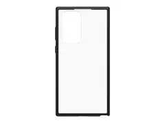 OtterBox React Series - Baksidedeksel for mobiltelefon polykarbonat, termoplastisk elastomer (TPE) - svart krystall, blank - for Samsung Galaxy S22 Ultra