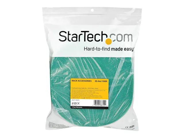 StarTech.com 100ft Hook and Loop Roll, Cut-to-Size Reusable Cable ...