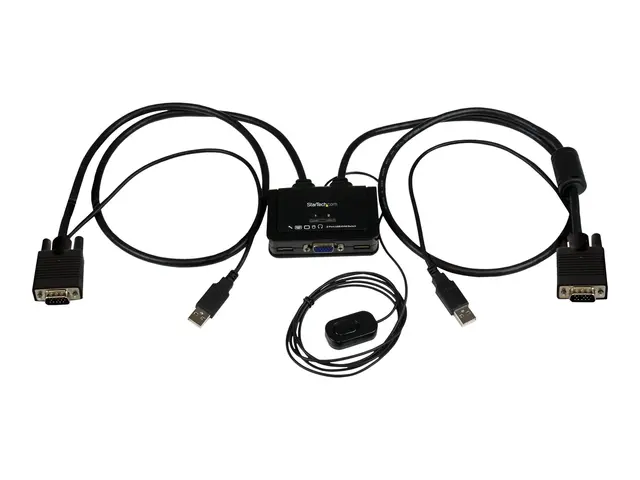Startech 2 Port USB VGA Cable KVM Switch - Powered with Remote Dua...