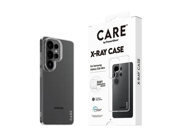 CARE by PanzerGlass X-Ray - Baksidedeksel for mobiltelefon termoplast-polyuretan (TPU) - gjennomsiktig - for Samsung Galaxy S26 Ultra 