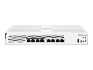 HPE Networking Instant On 1840 - Switch - Styrt 7 x 10/100/1000 + 1 x 10/100/1000 (PoE) - veggmonterbar, bordmonterbar, under-bord montering - PoE Class 3