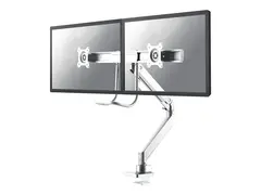 Neomounts NM-D775DX - Monteringssett - full bevegelse for 2 LCD-skjermer - aluminium - hvit - skjermstørrelse: 10"-32" - klemmemonterbar, malje, skrivebordsmonterbar