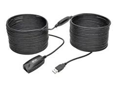 Eaton Tripp Lite Series 15M USB 2.0 Hi-Speed Active Extension Repeater Cable USB-A M/F 49 ft. USB-forlengelseskabel - USB (hann) til USB (hunn) - USB 2.0 - 15 m - aktiv - svart