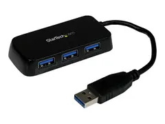 STARTECH.COM ST4300MINU3B 4 Port SuperSpeed Mini USB 3.0 Hub – Black