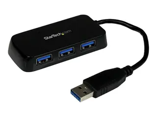 STARTECH.COM ST4300MINU3B 4 Port SuperSpeed Mini USB 3.0 Hub – Black