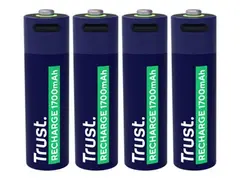 Trust - Batteri - USB-C + batteri 4 x AA-type (ladbare) - 1700 mAh - bl&#229;