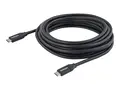 StarTech.com 4m USB C Cable w/ PD 13ft USB Type C Cable - 5A Power Delivery - USB 2.0 USB-IF Certified - USB 2.0 Type-C Cable - 100W/5A (USB2C5C4M) - USB type C-kabel - 24 pin USB-C til 24 pin USB-C - 4 m