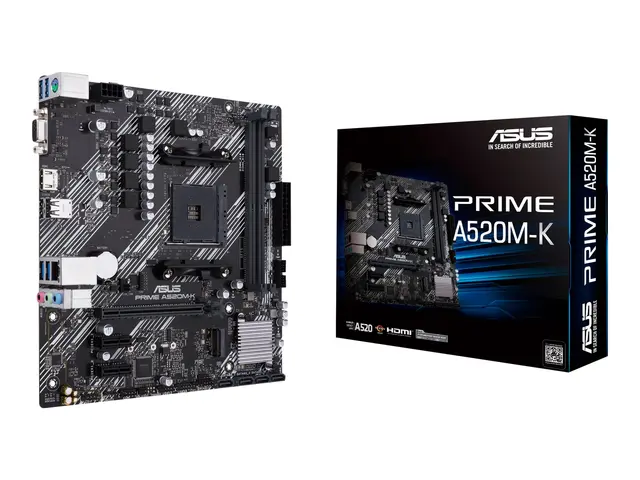 ASUS PRIME A520M-K - Hovedkort micro ATX Socket AM4 AMD A520 Chips...