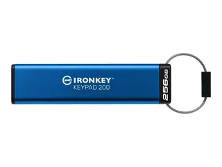 Kingston IronKey Keypad 200 - USB-flashstasjon kryptert - 256 GB - USB 3.2 Gen 1