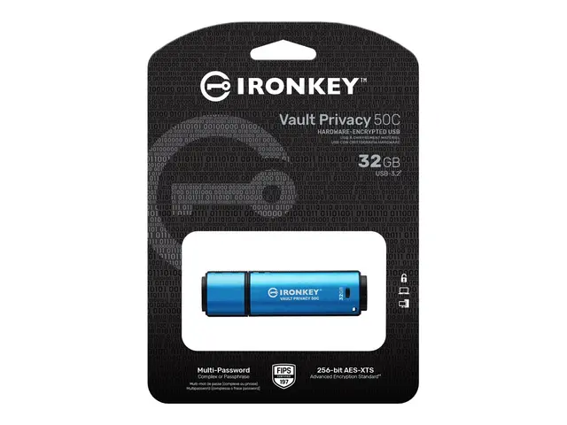 Kingston IronKey Vault Privacy 50C - USB-flashstasjon kryptert 32 ...