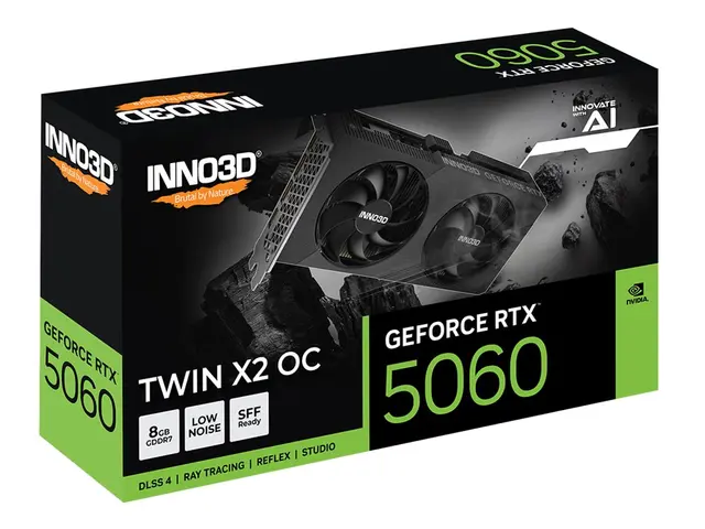 Inno3D TWIN X2 OC V2 - Grafikkort - GeForce RTX 5060 - 8 GB GDDR7 ...