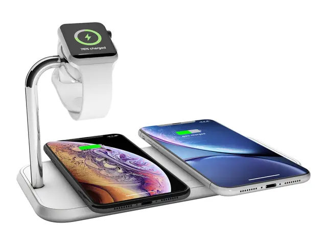 ZENS Dual+Watch Aluminium Wireless Charger - Trådløs ladematte + A...
