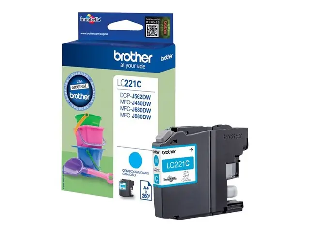 Brother LC221C - Cyan original blekkpatron for DCP-J562DW