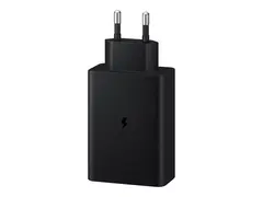Samsung EP-T6530 - Str&#248;madapter 65 watt - 3 A - SFC 2.0, PD 3.0 - 3 utgangskontakter (2 x USB-C, USB) - svart