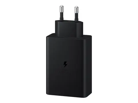 Samsung EP-T6530 - Str&#248;madapter 65 watt - 3 A - SFC 2.0, PD 3.0 - 3 utgangskontakter (2 x USB-C, USB) - svart
