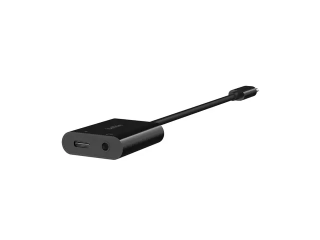 Belkin RockStar - USB-C til hodetelefonjakk / ladeadapter hann min...