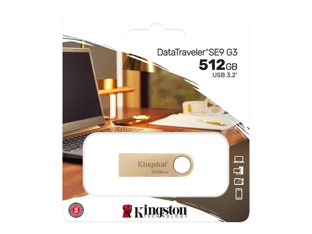 Kingston DataTraveler SE9 G3 - USB-flashstasjon 512 GB USB 3.2 Gen...