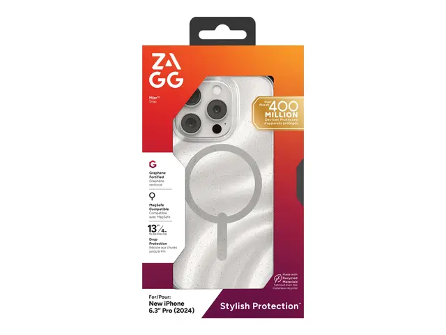 ZAGG Milan Snap - Baksidedeksel for mobiltelefon MagSafe-samsvar g...