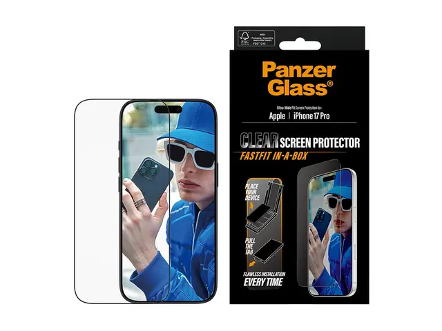 PanzerGlass - Skjermbeskyttelse for mobiltelefon ultra-wide fit wi...