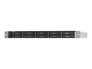QNAP TS-h1090FU - NAS-server - 10 brønner kan monteres i rack - SATA 6Gb/s / PCIe 4.0 x4 (NVMe) - RAID 0, 1, 5, 6, 10, 50, 60, JBOD - RAM 64 GB - 25 Gigabit Ethernet / 2.5 Gigabit Ethernet - iSCSI støtte - 1U