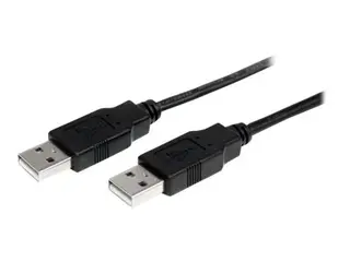 StarTech 1m USB 2.0 A to A Cable - M/M - 1m USB 2.0 aa Cable USB a male to a male Cable (USB2AA1M) - USB-kabel - USB (hann) til USB (hann) - USB 2.0 - 1 m - svart - for P/N: ST4200MINI2, SV231HDMIUA