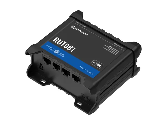 Teltonika RUT981 - Trådløs ruter WWAN 3-portssvitsj 2,4 GHz 2G, 3G...