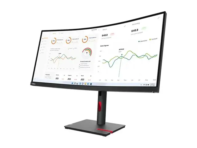 Lenovo ThinkVision T34w-30 - LED-skjerm kurvet 34" 3440 x 1440 UWQ...