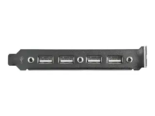 StarTech 4 Port USB A Female Slot Plate Adapter USB panel - 4 pin USB Type A (F) (USBPLATE4) - USB-panel - USB (hunn) til 9-pins IDC (hunn)