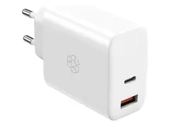UPSTRÖM ËSSENTIALS - Strømadapter - GaN - 65 watt 3 A - PD/PPS - 2 utgangskontakter (24 pin USB-C, USB)