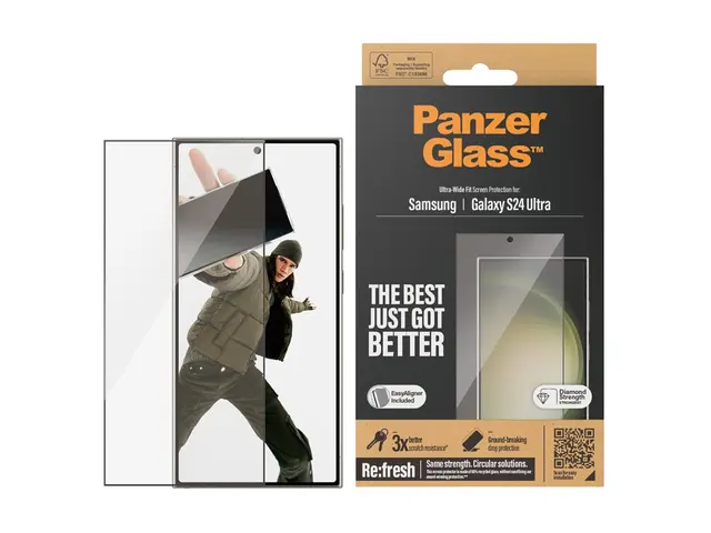 PanzerGlass - Skjermbeskyttelse for mobiltelefon ultravid passform...