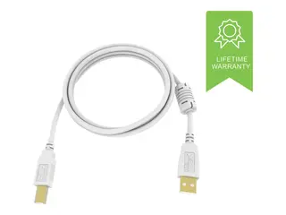 Vision Techconnect 2 - USB-kabel USB-type B (hann) til USB (hann) - USB 2.0 - 5 m - hvit