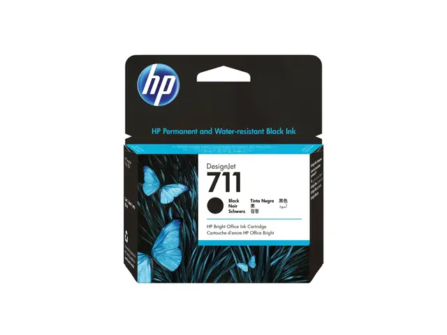 HP 711 - 80 ml - svart - original - blekkpatron - for DesignJet T1...