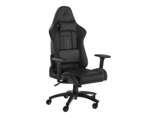 CORSAIR TC100 RELAXED - Spillestol - ergonomisk armlener - T-formet - tipping - nylon, plysj kunstlær - svart