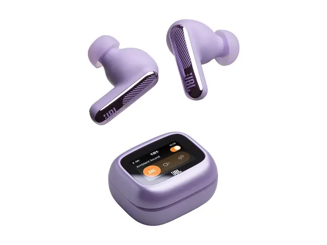 JBL LIVE Beam 4 - True wireless-hodetelefoner med mikrofon i øret - Bluetooth - aktiv støydemping - purpur 