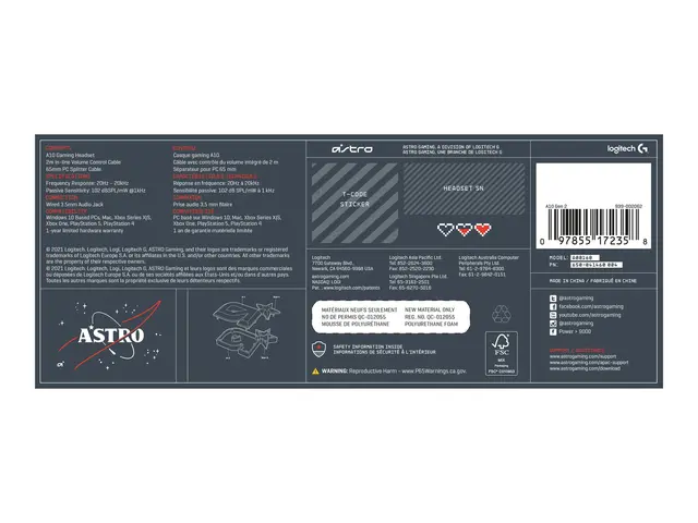 ASTRO Gaming A10 Gen 2 - Hodesett - full størrelse - kablet - 3,5 ...