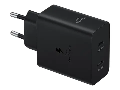 Samsung EP-T5020 - Str&#248;madapter - 50 watt 3 A - SFC 2.0, PD 3.0 (24 pin USB-C) - p&#229; kabel: USB-C - svart