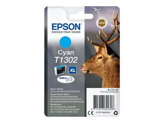 Epson T1302 - 10.1 ml - XL - cyan - original blære med RF/lyd-alarm - blekkpatron - for Stylus Office BX535, BX630, BX635, BX935; WorkForce WF-3520, 3530, 3540, 7015, 7515, 7525