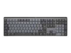Logitech Master Series MX Mechanical Tastatur - bakbelysning - trådløs - Bluetooth LE - QWERTY - US International - tastsvitsj: Clicky - grafitt