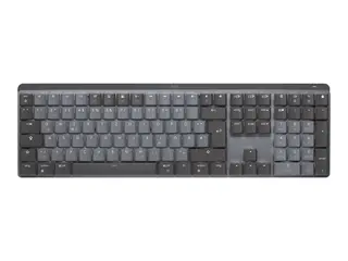 Logitech Master Series MX Mechanical - Tastatur bakbelysning - trådløs - Bluetooth LE - QWERTY - US International - tastsvitsj: Clicky - grafitt