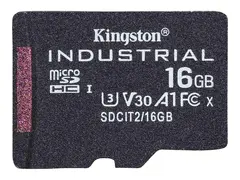 Kingston Industrial - Flashminnekort 16 GB - A1 / Video Class V30 / UHS-I U3 / Class10 - microSDHC UHS-I