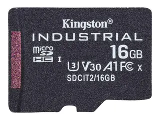 Kingston Industrial - Flashminnekort 16 GB - A1 / Video Class V30 / UHS-I U3 / Class10 - microSDHC UHS-I