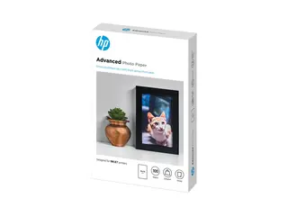 HP Advanced Glossy Photo Paper - Blank - 100 x 150 mm 250 g/m² - 100 ark fotopapir - for ENVY 50XX, 76XX; ENVY Inspire 7920; Officejet 52XX, 80XX; Photosmart B110, Wireless B110